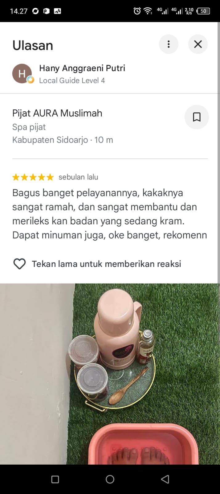 Nama pengulas: Hany Anggraeni Putri